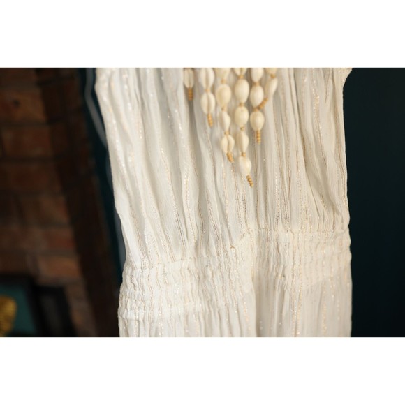 Ramy Brook NWT Viola Shell Bib Swim Cover-Up White Dress Size M - Picture 2 of 15